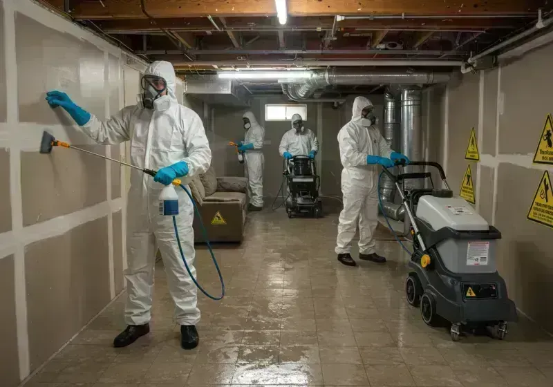 Basement Moisture Removal and Structural Drying process in Mansfield, MO